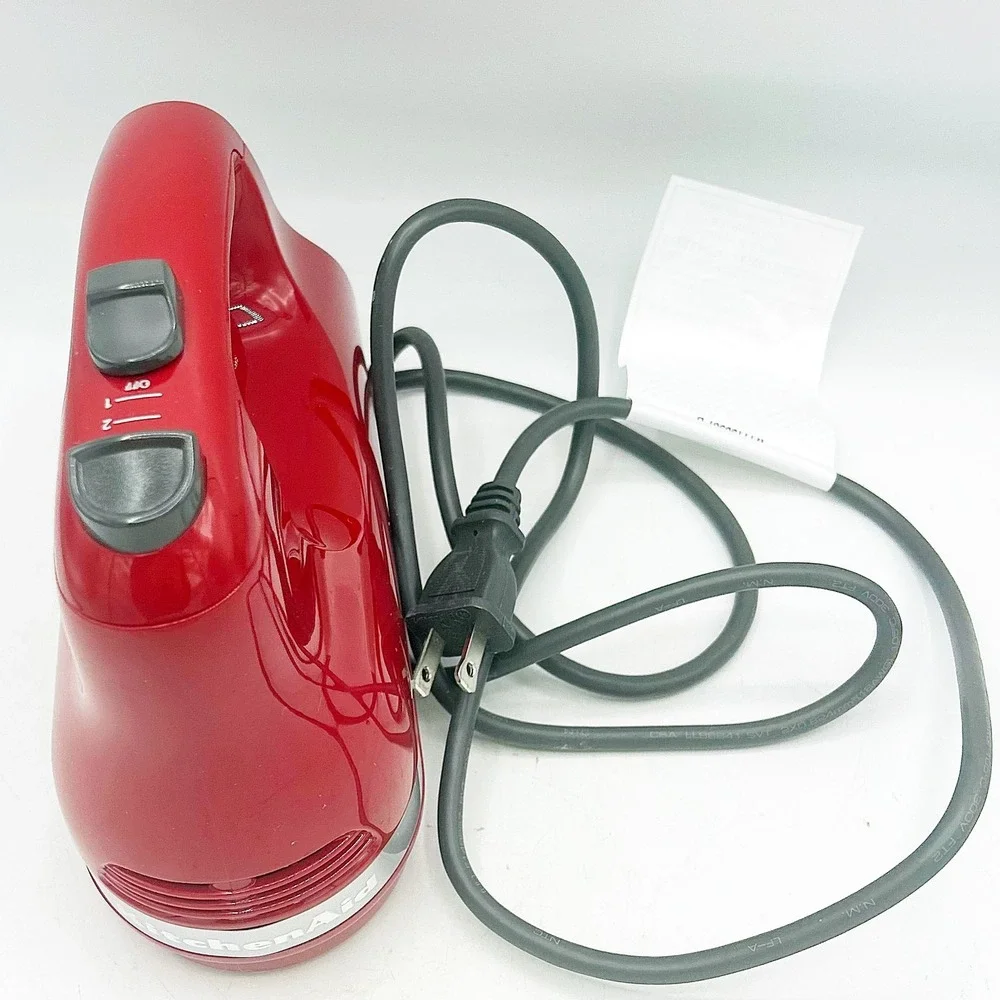 KitchenAid Hand Mixer Red 3‎ Speed Ultra Power KHM312ER no beaters